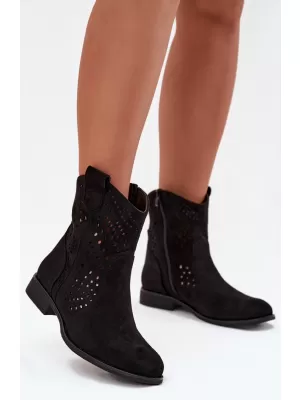 Botine de dama BOTO DA167P NEGRU