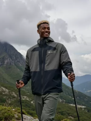 Jachetă de exterior pentru bărbați ALPINE PRO TEMUN NEGRU