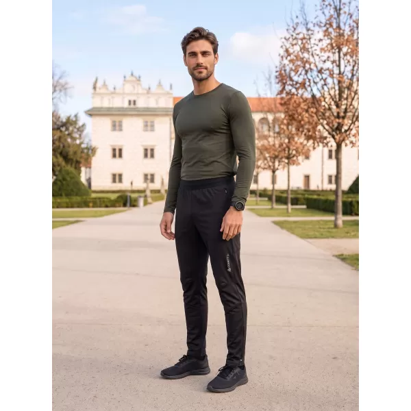  Pantaloni softshell pentru bărbați ALPINE PRO ABAR 2 NEGRU 