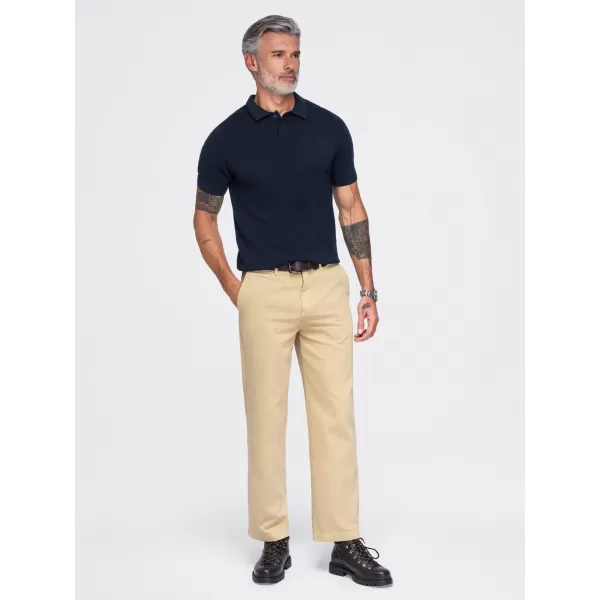  Tricou polo pentru bărbați OMBRE OM-POSS-0178 ALBASTRU MARIN 