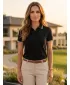 Tricou de damă cu guler MALFINI FOCUS 233 NEGRU