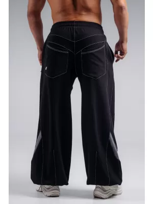 Pantaloni de trening largi NEBBIA PRIMAL 879 NEGRU
