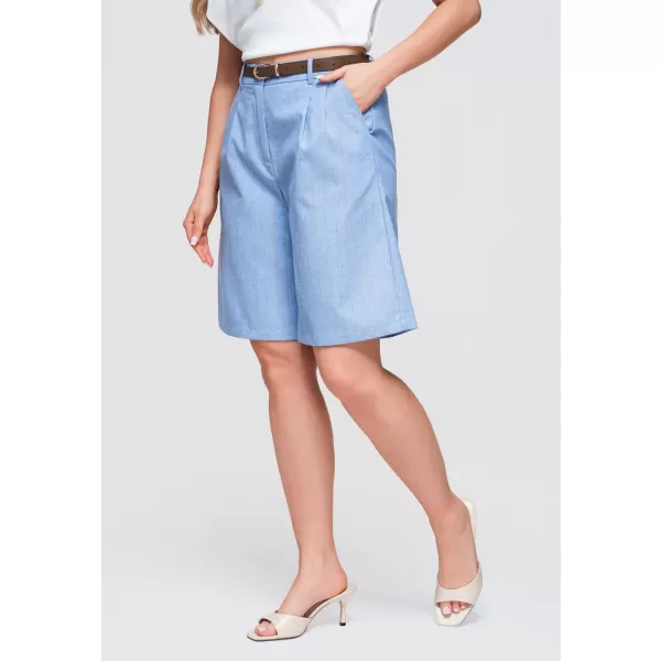  Pantaloni scurți de damă OMBRE OW-ST-E0016 ALBASTRU 