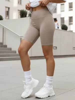 Pantaloni scurți de damă DSTREET SY0568 GRI DESCHIS