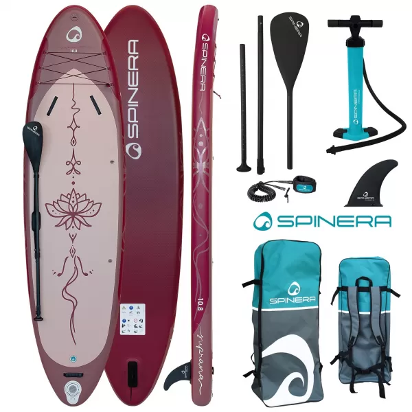 Placă cu vâsle SPINERA SUPRANA 10'8 BURGUNDIA 