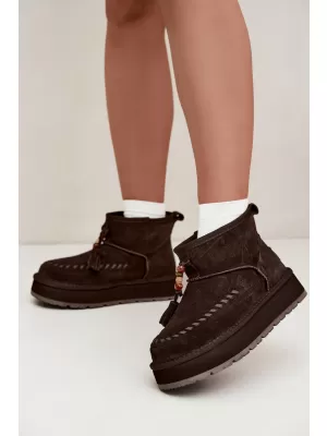 Pantofi de dama BIG STAR SHOES UU274678 MARO/BEJ