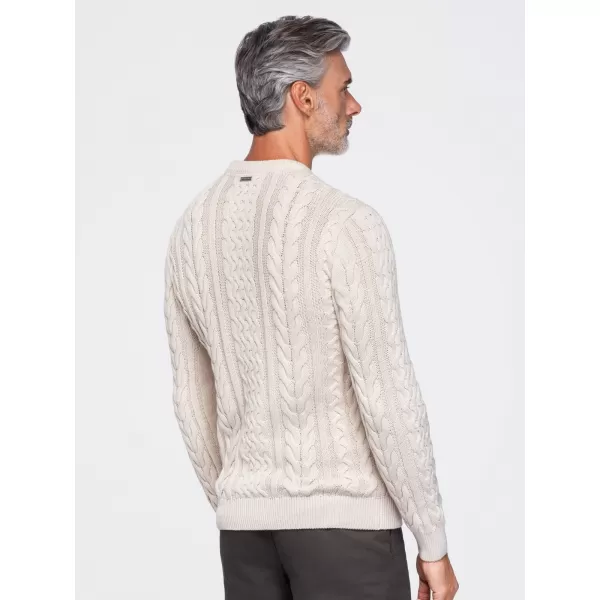  Pulover pentru bărbați OMBRE OM-SWSW-0191 ECRU 
