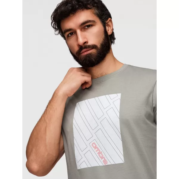  Tricou pentru bărbați OMBRE OM-TSPT-0259 GRI 