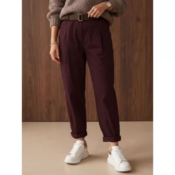  Pantaloni de dama DSTREET UY3186 BURGUNDIA 