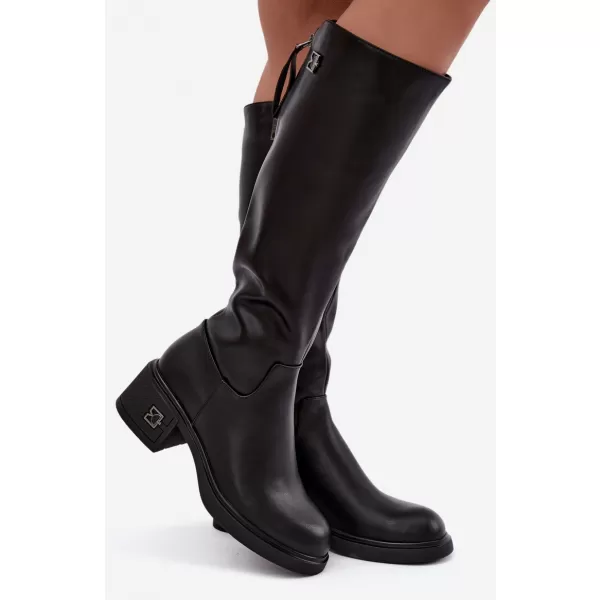  Cizme de dama VINCEZA 67056 PIELE NEAGRA 