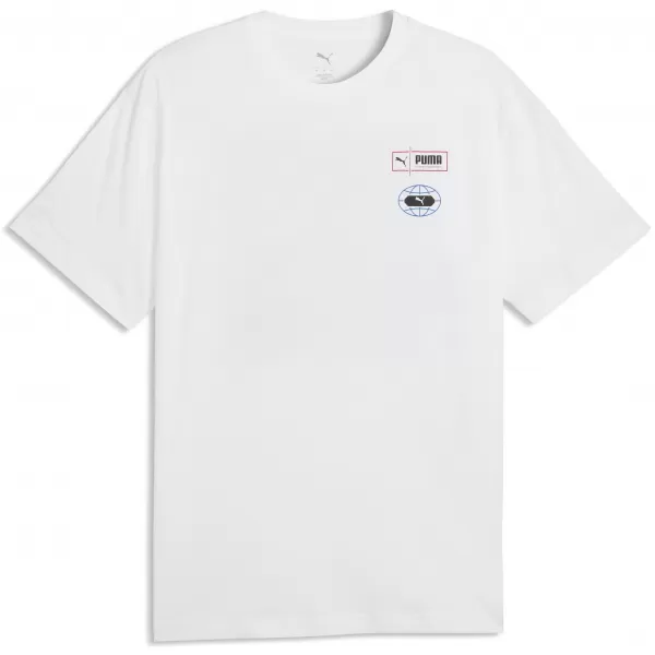  Tricou pentru bărbați PUMA GRAPHICS RELAXED STACKED TEE 69436802 PUMA ALB 