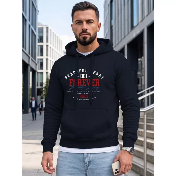  Hanorac pentru bărbați DSTREET NX5150BX-25-09 ALBASTRU ÎNCHIS 