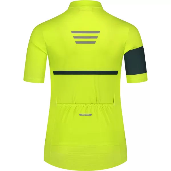  Tricou de ciclism pentru femei NORDBLANC ENTHUSIAST NBSLF8084 VERDE STRĂLUCITOR 