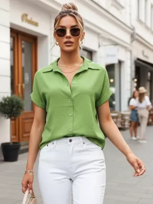 Cămașă de damă DSTREET DY0290 VERDE
