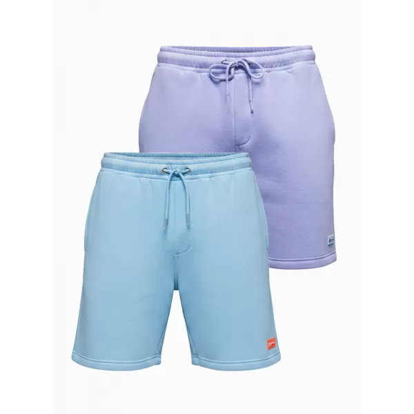  Set de pantaloni scurți pentru bărbați OMBRE Z129 ALBASTRU DESCHIS/VIOLET DESCHIS 