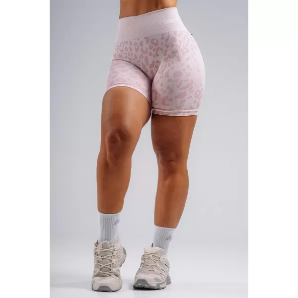  Pantaloni scurți de compresie push-up cu imprimeu leopard NEBBIA PRIMAL 856 LEOPARD ROZ 