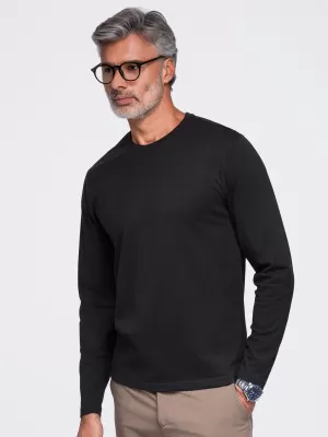 Tricou pentru bărbați OMBRE OM-LSBL-0142 NEGRU