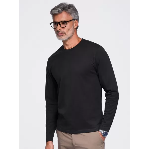  Tricou pentru bărbați OMBRE OM-LSBL-0142 NEGRU 