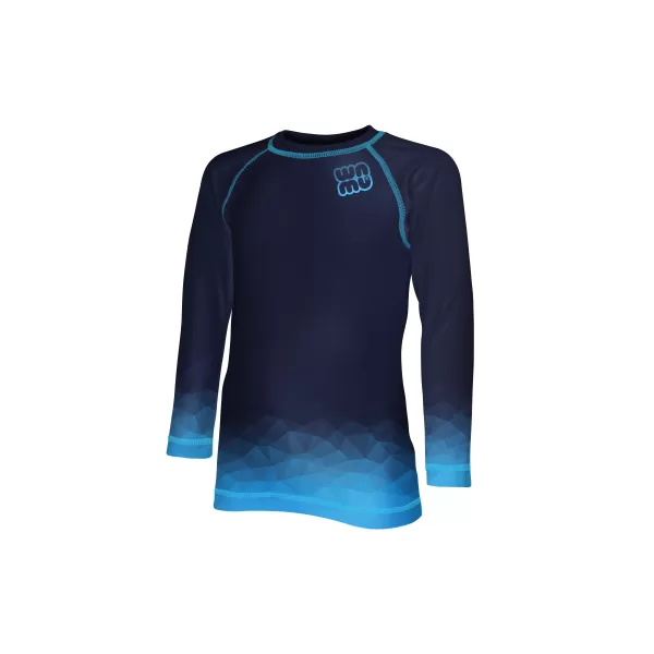  Tricou funcțional pentru copii cu mâneci lungi WAMU MOZAIKA ALBASTRU ÎNCHIS 