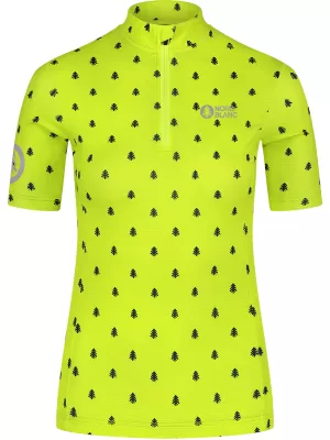 Tricou de ciclism pentru femei NORDBLANC TREES NBSLF8085 VERDE