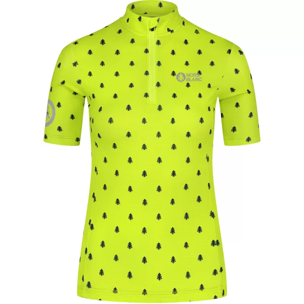  Tricou de ciclism pentru femei NORDBLANC TREES NBSLF8085 VERDE 
