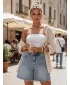 Pantaloni scurți de damă DSTREET SY0499 ALBASTRU