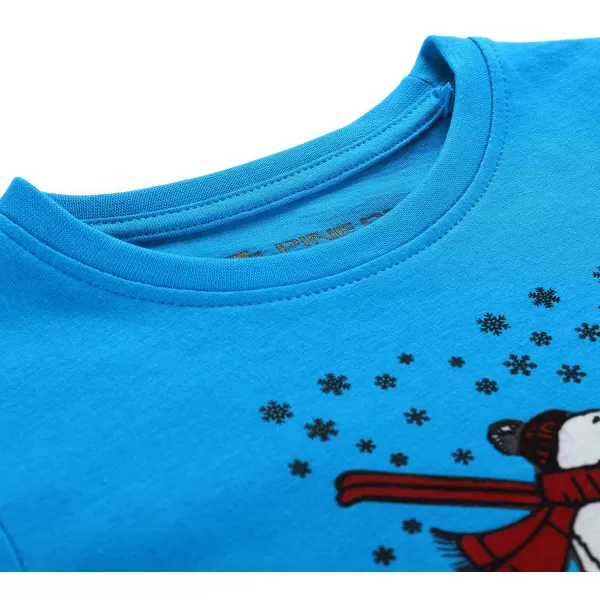  Tricou pentru copii ALPINE PRO ECCO 2 ALBASTRU ATOMIC NEON PA VARIANTA 