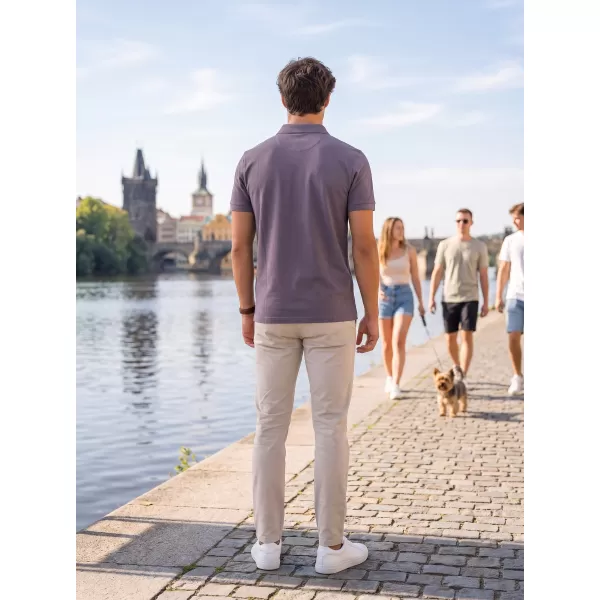  Tricou pentru bărbați cu guler ALTISPORT NP/ALMST90601 GRI ARDEZIE 