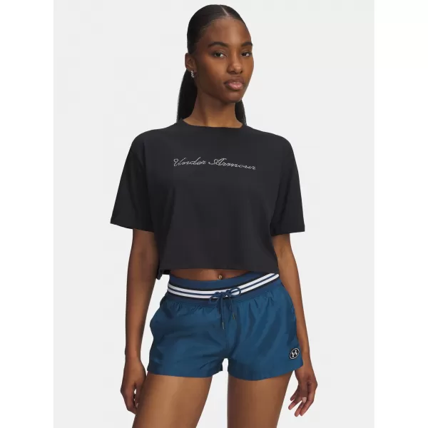  Tricou pentru femei UNDER ARMOUR W WM CROP SS 6010588-001 NEGRU 