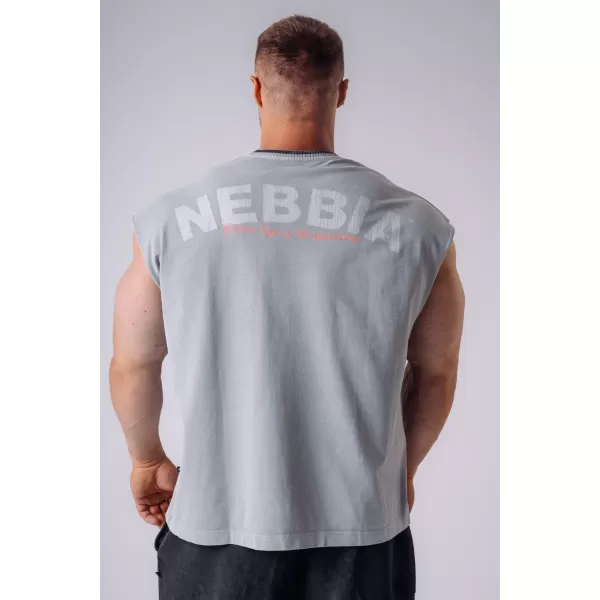  Maiouri pentru bărbați NEBBIA OLYMPIA MUSCLE COVER 947 GRI DESCHIS 