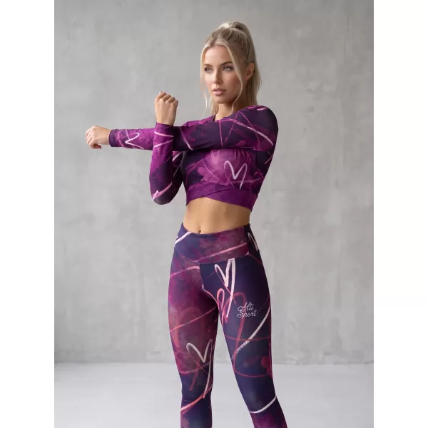  Jambiere lungi premium pentru femei (dimensiuni noi) ALTISPORT VOJ/ALW082LEG05 VIOLET 