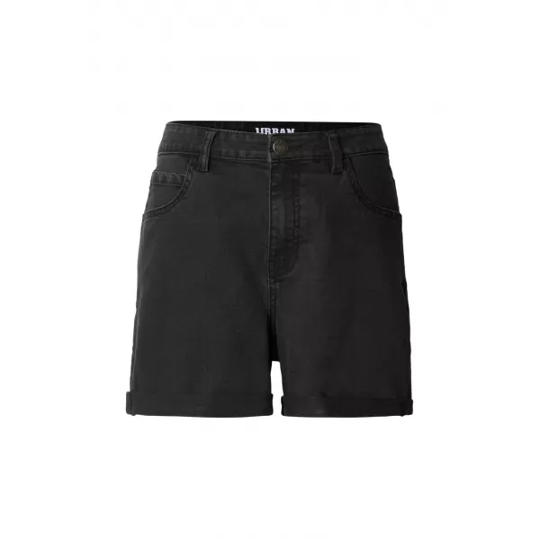  Pantaloni scurți de damă URBAN CLASSICS TB8371 NEGRU SPALAT 