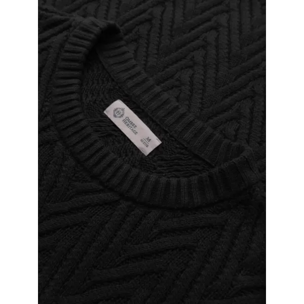  Pulover pentru bărbați OMBRE OM-SWSW-0190 NEGRU 