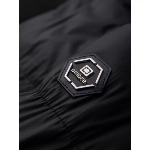  Geaca de iarna pentru barbati OMBRE OM-JALJ-0263 NEGRU 