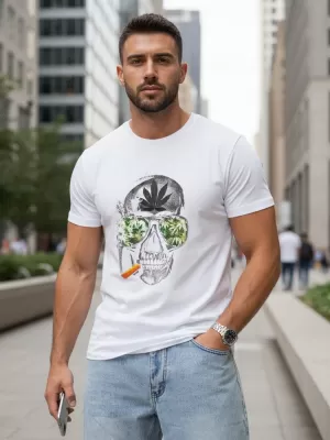 Tricou pentru bărbați DSTREET RX4922 ALB