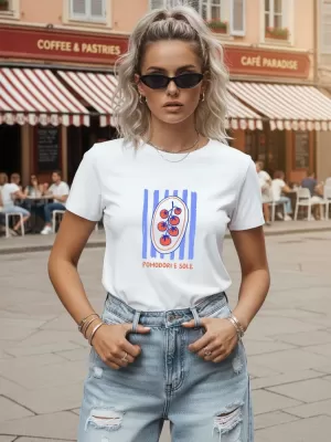 Tricou pentru femei DSTREET NX8035RY-WH ALB
