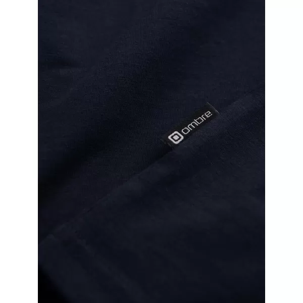 Tricou pentru bărbați OMBRE L172 ALBASTRU MARIN 