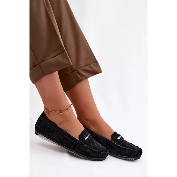  Mocasini de dama S.BARSKI LR61-7029 NEGRU 