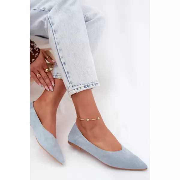  Pantofi de balet pentru femei BOTO JH597 ALBASTRU 