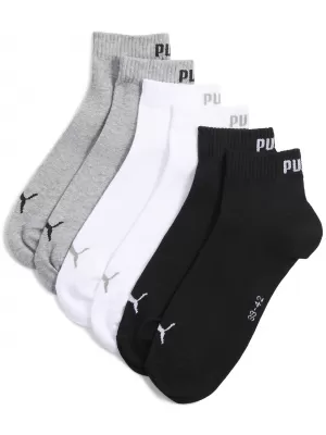 Șosete PUMA UNISEX QUARTER PLAIN 3P 93858917 GRI/ALB/NEGRU