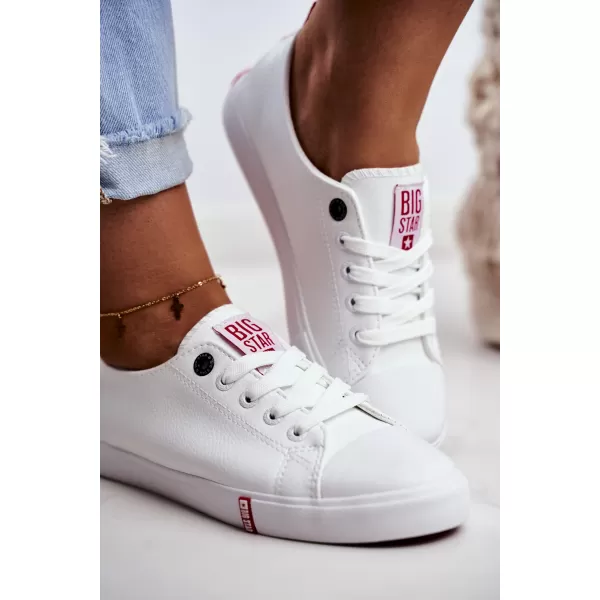  Adidași de damă BIG STAR SHOES GG274005 ALB/ROSU 