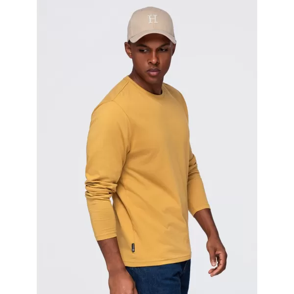  Tricou pentru bărbați OMBRE OM-LSBL-0142 MUŞTAR 