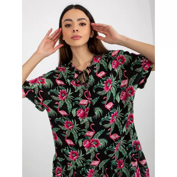  Rochie SUBLEVEL D73771M30306C NEGRU ȘI VERDE 