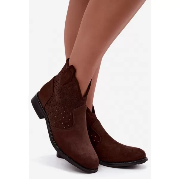  Botine de dama S.BARSKI HY62-8151 CIOCOLATĂ 