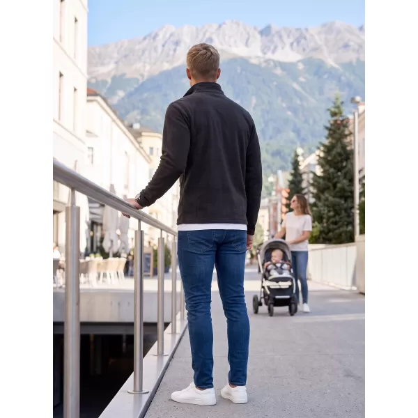  Hanorac pentru bărbați din fleece ALTISPORT ALM002852 NEGRU ȘI ARGINTIU 