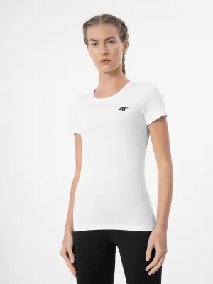 Tricou pentru femei 4F WMM00TTSHF2356 ALB