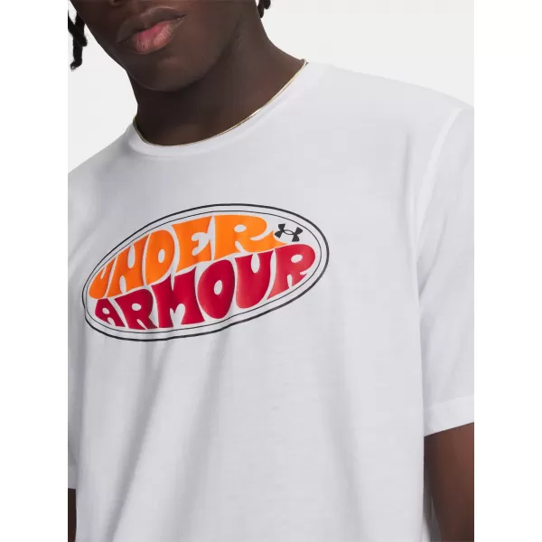  Tricou pentru bărbați UNDER ARMOUR M OVAL WM SS 6011075-100 ALB 