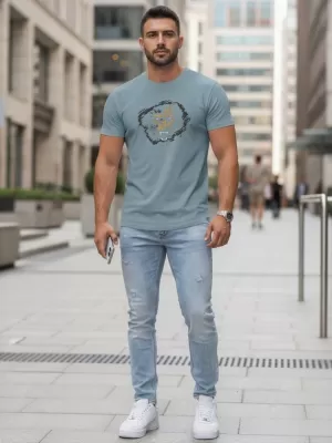 Tricou pentru bărbați DSTREET NX5085R-SB ALBASTRU