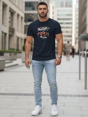 Tricou pentru bărbați DSTREET NX5094R-NY ALBASTRU ÎNCHIS