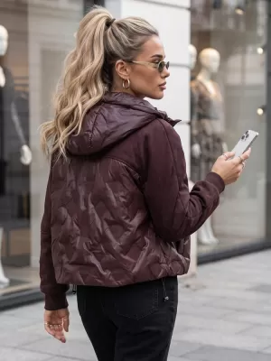 Geaca de dama DSTREET TY6094 BURGUNDIA